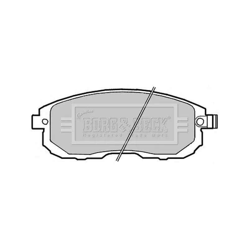 Jeu de 4 plaquettes de frein avant BORG & BECK BBP2282 - Visuel 1