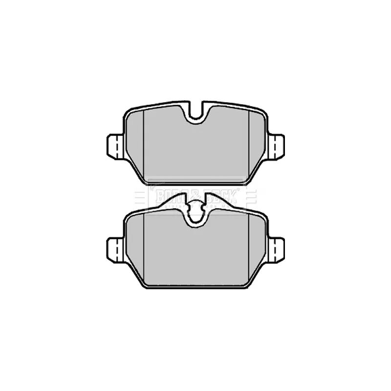 Jeu de 4 plaquettes de frein arrière BORG & BECK BBP2285 - Visuel 1