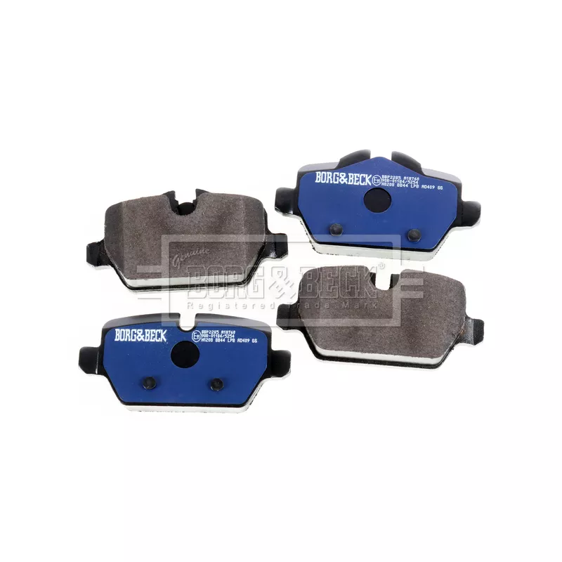Jeu de 4 plaquettes de frein arrière BORG & BECK BBP2285 - Visuel 2