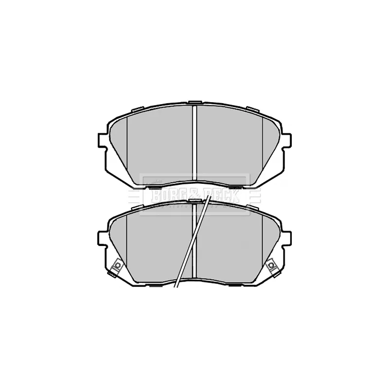 Jeu de 4 plaquettes de frein avant BORG & BECK BBP2320 - Visuel 1