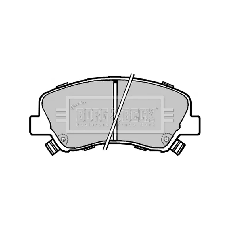 Jeu de 4 plaquettes de frein avant BORG & BECK BBP2330 - Visuel 1