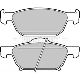 Jeu de 4 plaquettes de frein avant BORG & BECK OEM 45022TV0E02