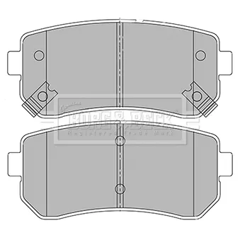 Jeu de 4 plaquettes de frein arrière BORG & BECK OEM 583022YA70
