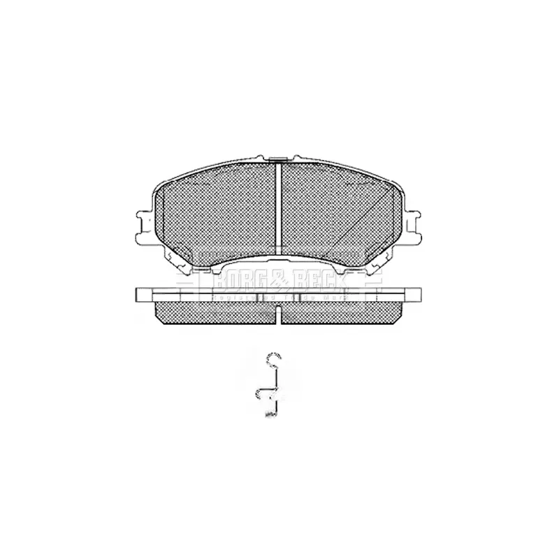 Jeu de 4 plaquettes de frein avant BORG & BECK BBP2487 - Visuel 2
