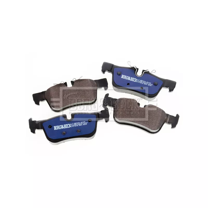 Jeu de 4 plaquettes de frein arrière BORG & BECK BBP2499 - Visuel 1