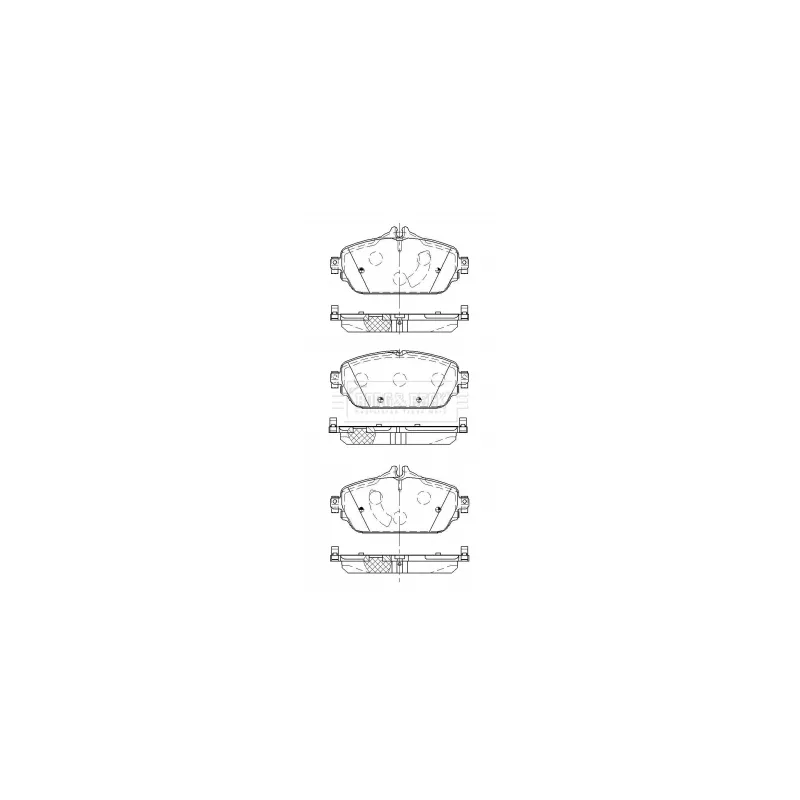 Jeu de 4 plaquettes de frein avant BORG & BECK BBP2512 - Visuel 2