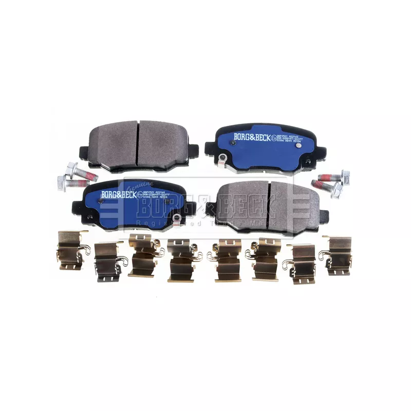 Jeu de 4 plaquettes de frein arrière BORG & BECK BBP2521 - Visuel 1
