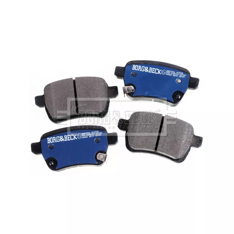 Jeu de 4 plaquettes de frein arrière BORG & BECK BBP2536 - Visuel 1
