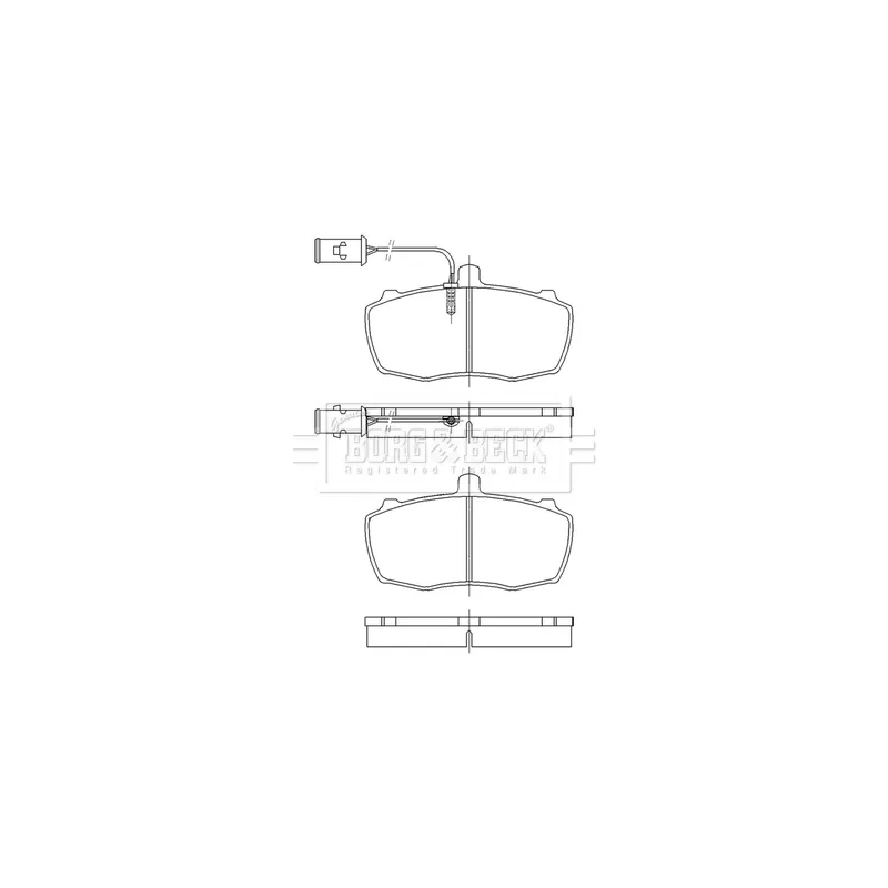 Jeu de 4 plaquettes de frein avant BORG & BECK BBP2549 - Visuel 1