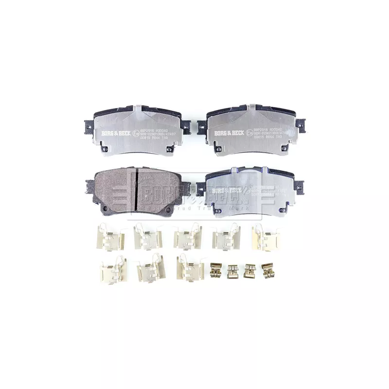 Jeu de 4 plaquettes de frein arrière BORG & BECK BBP2916 - Visuel 1