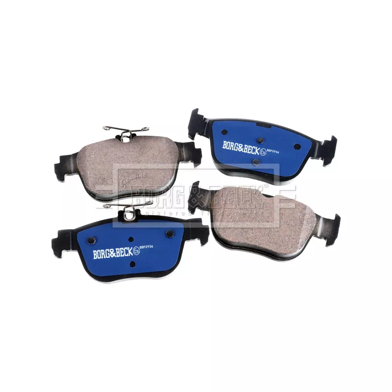 Jeu de 4 plaquettes de frein arrière BORG & BECK BBP2936 - Visuel 1