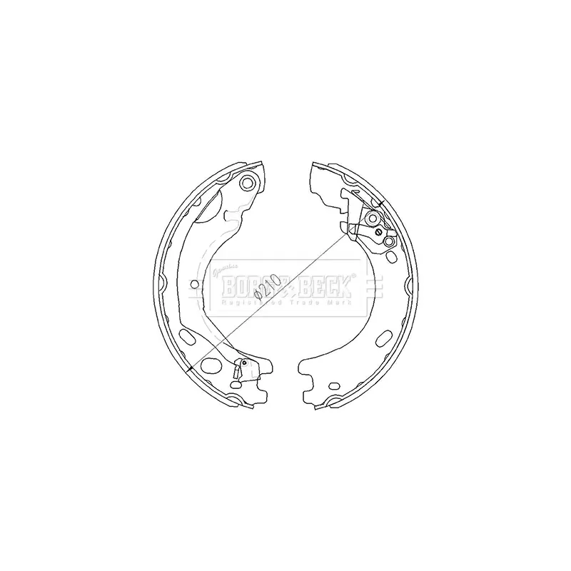 Jeu de mâchoires de frein BORG & BECK BBS6394 - Visuel 1