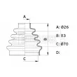 BORG & BECK BCB1005 - Joint-soufflet, arbre de commande