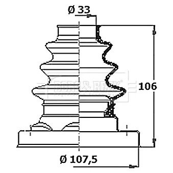 BORG & BECK BCB6386 - Joint-soufflet, arbre de commande