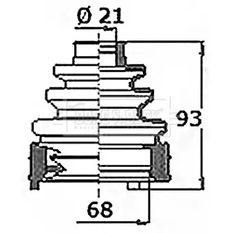BORG & BECK BCB6418 - Joint-soufflet, arbre de commande