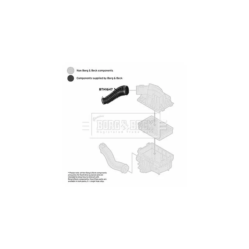 Tuyau d'aspiration, alimentation d'air BORG & BECK BTH1647 - Visuel 2