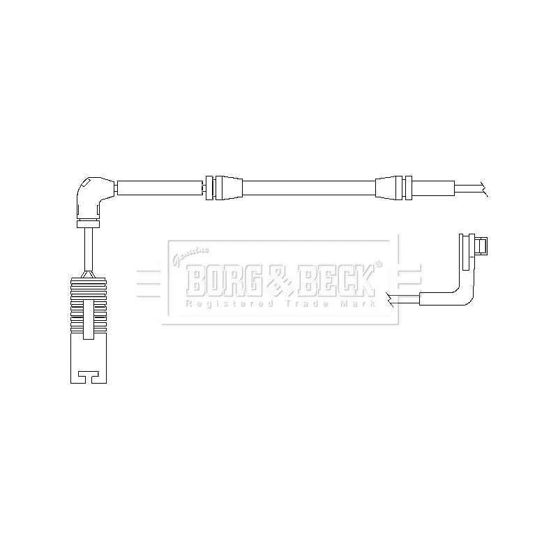Contact d'avertissement, usure des plaquettes de frein BORG & BECK BWL3025 - Visuel 1