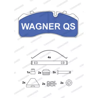 WAGNER 2909304950 - Jeu de 4 plaquettes de frein