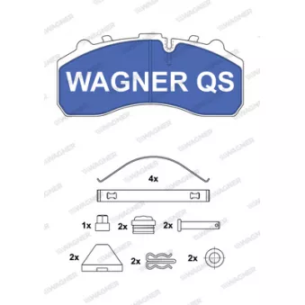 WAGNER 2910804950 - Jeu de 4 plaquettes de frein