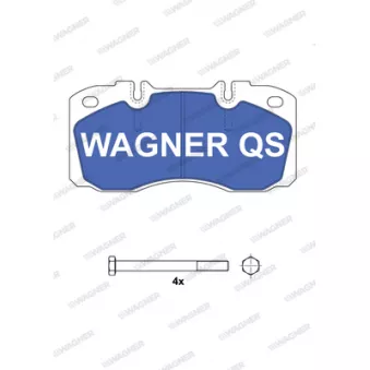 Jeu de 4 plaquettes de frein WAGNER [2912204960]