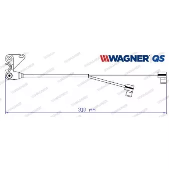 WAGNER 587060W - Contact d'avertissement, usure des plaquettes de frein
