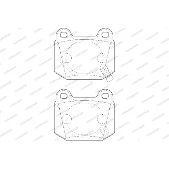WAGNER WBP21580A - Jeu de 4 plaquettes de frein avant