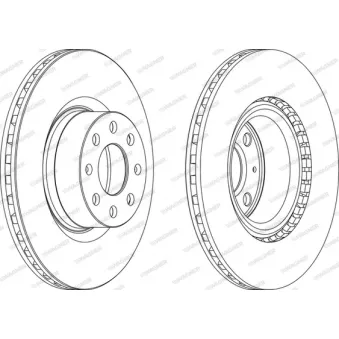 WAGNER WGR1298-1 - Jeu de 2 disques de frein avant