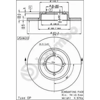 AP 14097 - Jeu de 2 disques de frein avant