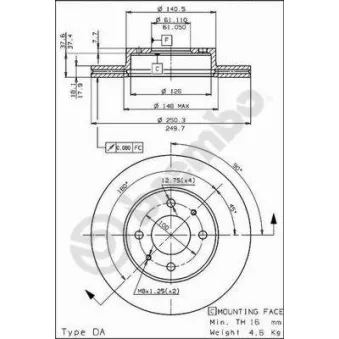 AP 24451 - Jeu de 2 disques de frein avant