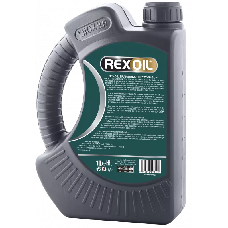 Huile de boite et pont 75W80 - 1L REXOIL R75W80L1 - Visuel 1