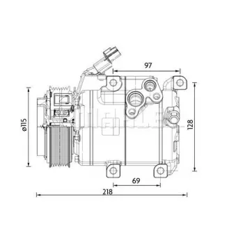 Compresseur, climatisation BV PSH 090.155.088.310