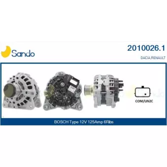 Alternateur SANDO OEM 231005933R