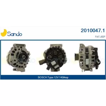Alternateur SANDO 2010047.1 pour KIA RIO 1.6 - 110cv