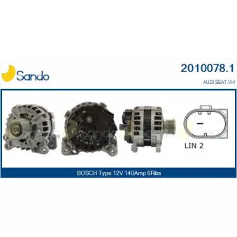 Alternateur SANDO OEM 04B903023B