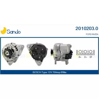 Alternateur SANDO OEM 96FB10300DE