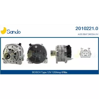 Alternateur SANDO OEM 038903023J