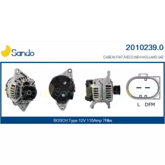 Alternateur SANDO OEM 504009977