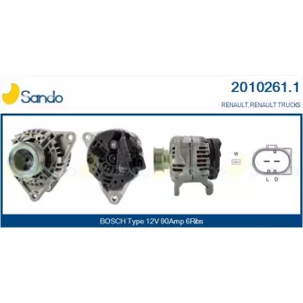 Alternateur SANDO OEM 7700377092