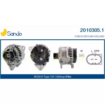 Alternateur SANDO OEM 504027990