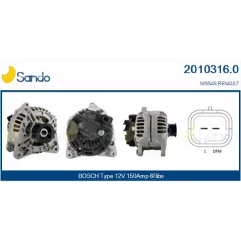 Alternateur SANDO OEM 7711135519