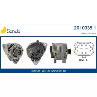 Alternateur SANDO OEM 24436224