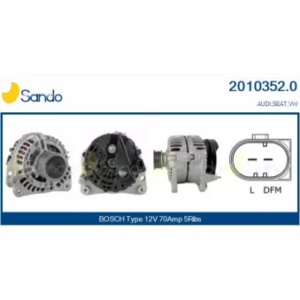 Alternateur SANDO OEM 038903025