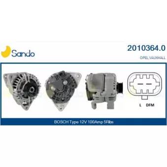 Alternateur SANDO OEM 6204266