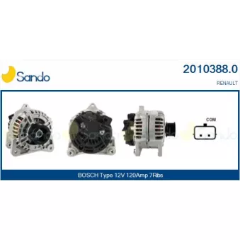 Alternateur SANDO OEM 8200660043