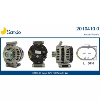 Alternateur SANDO OEM 1581842