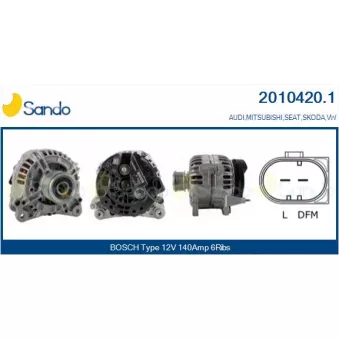 Alternateur SANDO OEM 06f903023fx