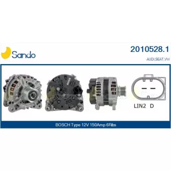 Alternateur SANDO OEM 04L903017E