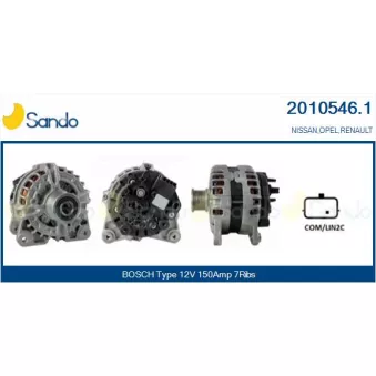 Alternateur SANDO OEM 231004be0brp