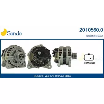 Alternateur SANDO OEM 231004EA0A