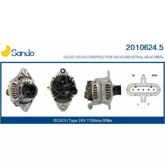Alternateur SANDO OEM 7420849351